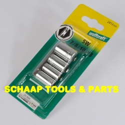 Dopsleutelset 1/4 zeskant met adapter | 2413